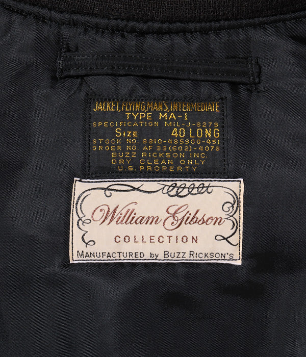 William Gibson Collection Type Black MA-1 Slender