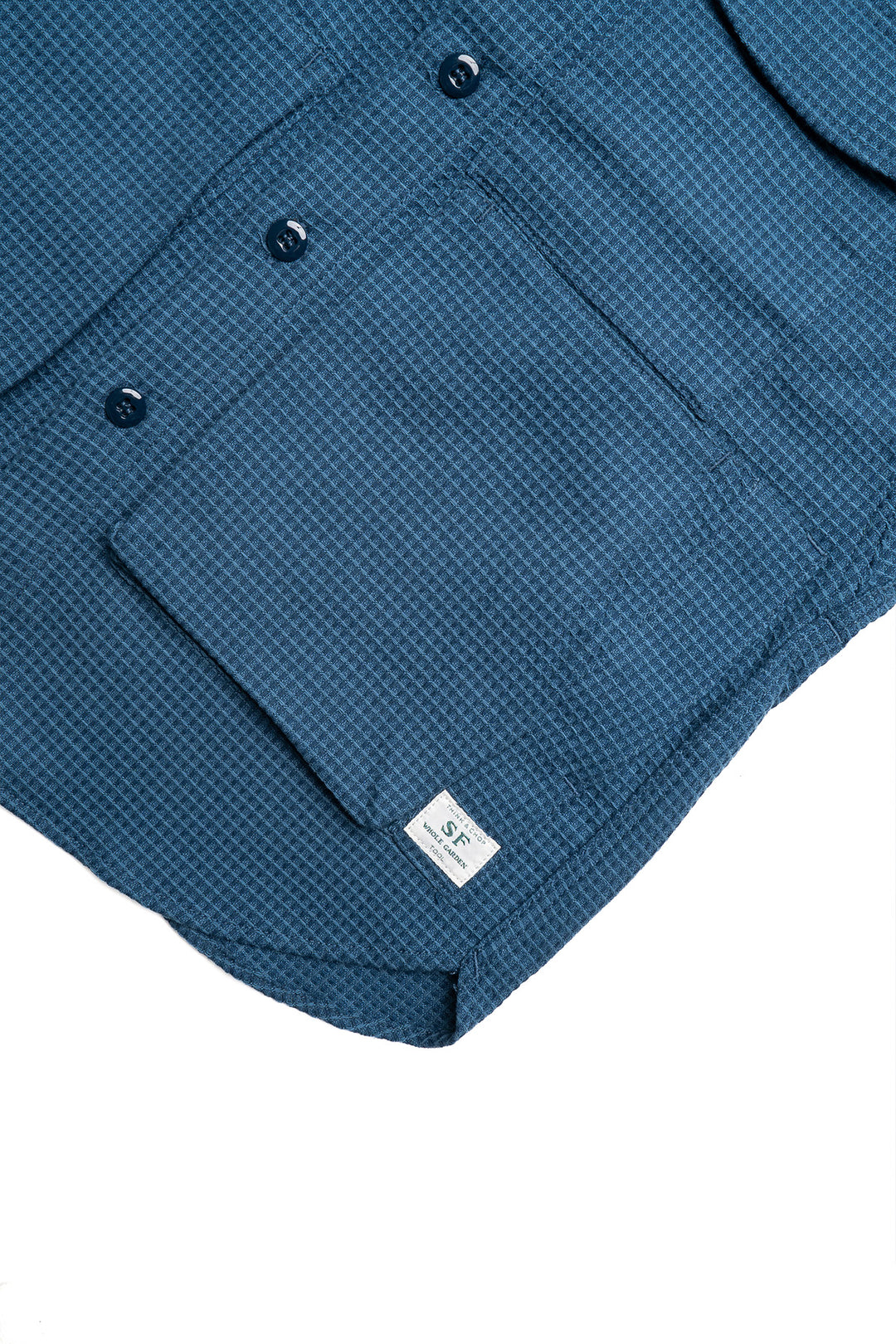 Digs Crew Half - Cotton Waffle - Indigo