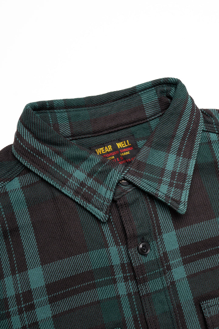 Extra Heavy Flannel Shirt - Green