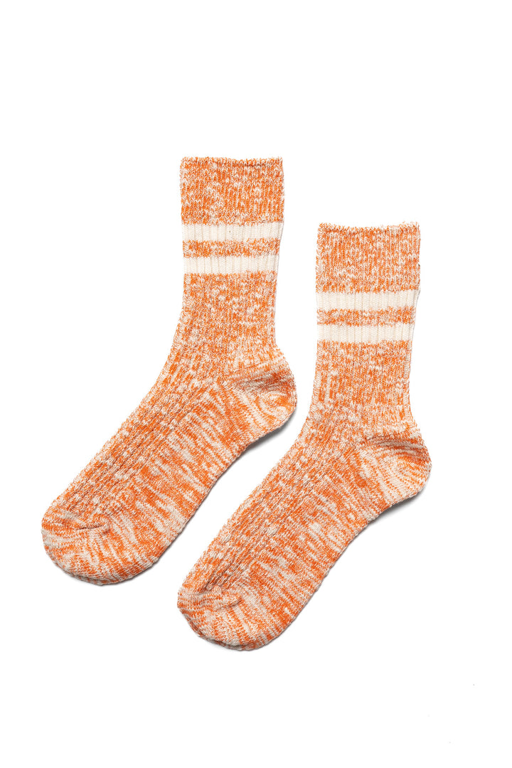 OG Cotton Slub Stripe Socks - Orange