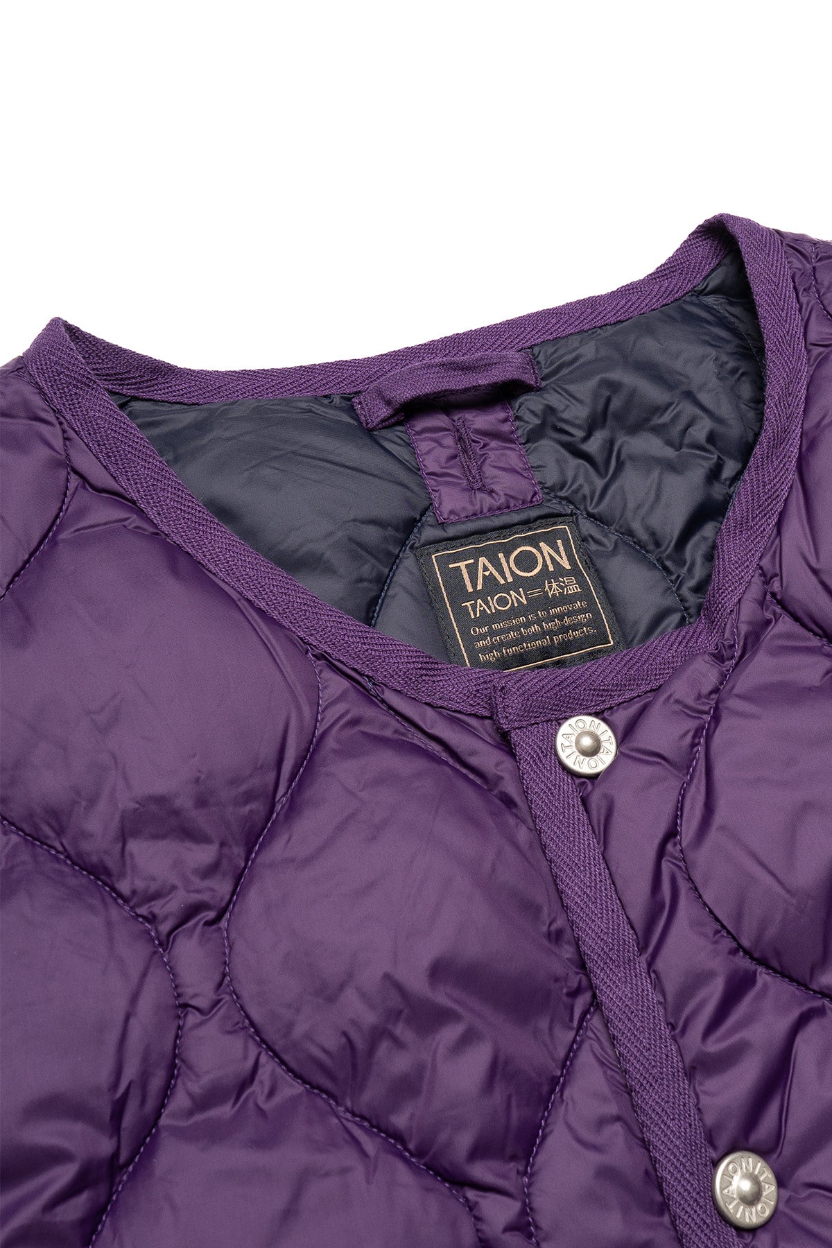 Military Crew Neck Down Vest - Purple – Blue in Green Denver