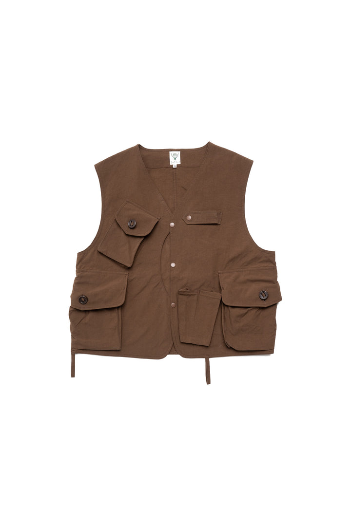 Tenkara Vest - Nylon Oxford - Brown