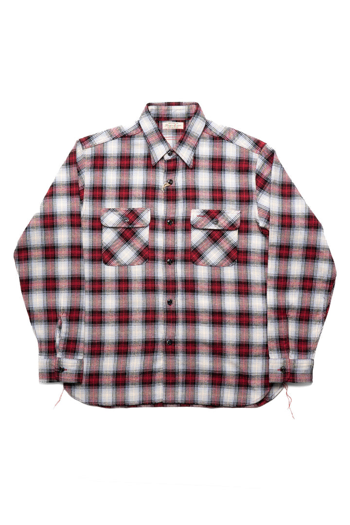 Twill Check L/S Work Shirt - Red