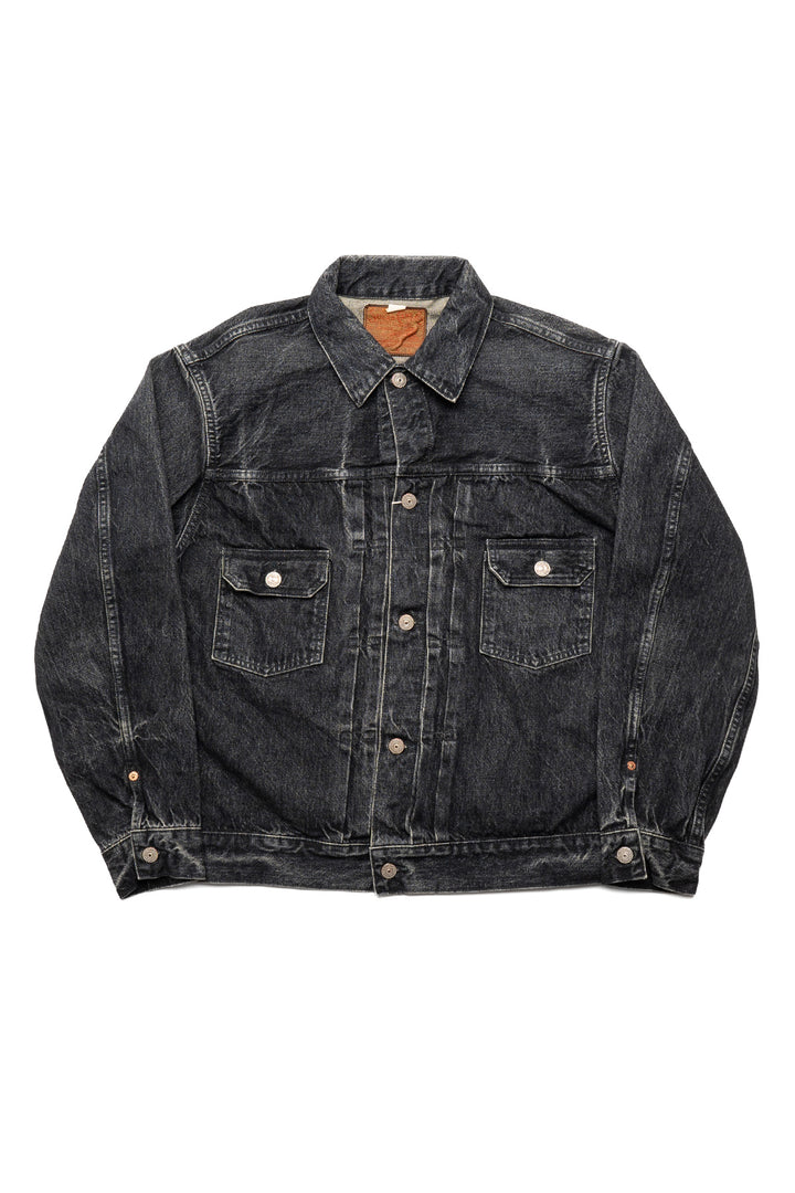 14.25oz. Black Denim Jacket 1953 Aged Model