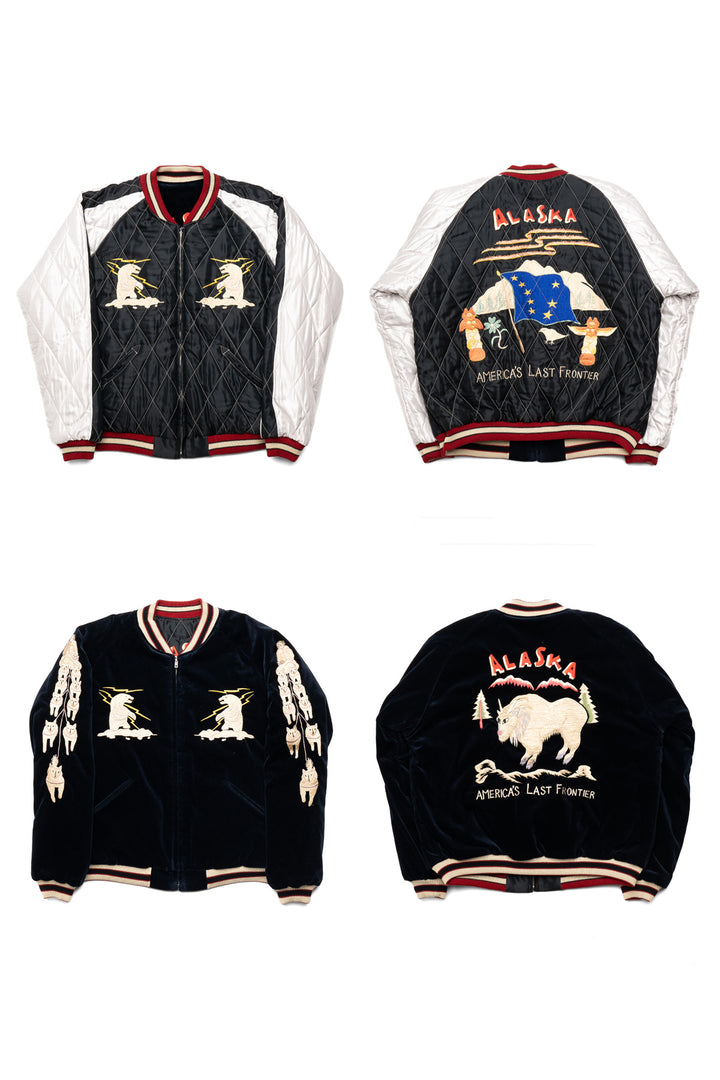 Velveteen Suka Jacket “MOUNTAIN GOAT” × “ALASKAN FLAG”