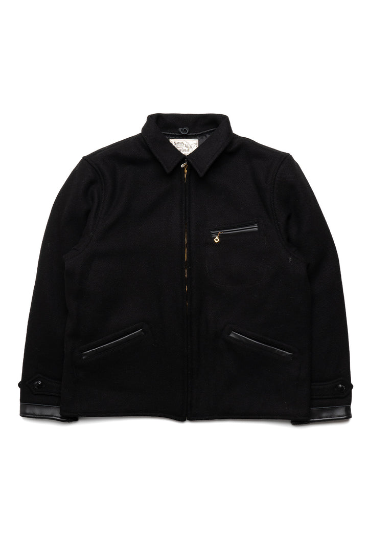 30oz Wool Melton Sports Jacket - Black