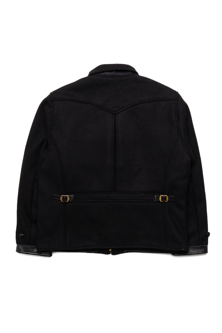 30oz Wool Melton Sports Jacket - Black