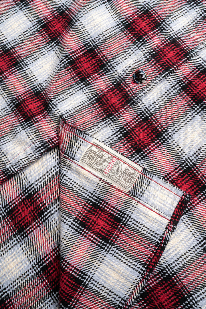 Twill Check L/S Work Shirt - Red