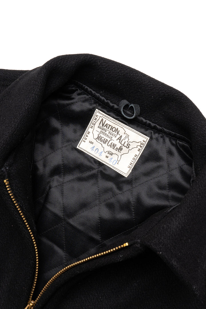 30oz Wool Melton Sports Jacket - Black