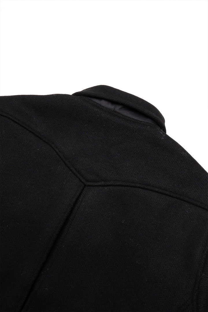 30oz Wool Melton Sports Jacket - Black