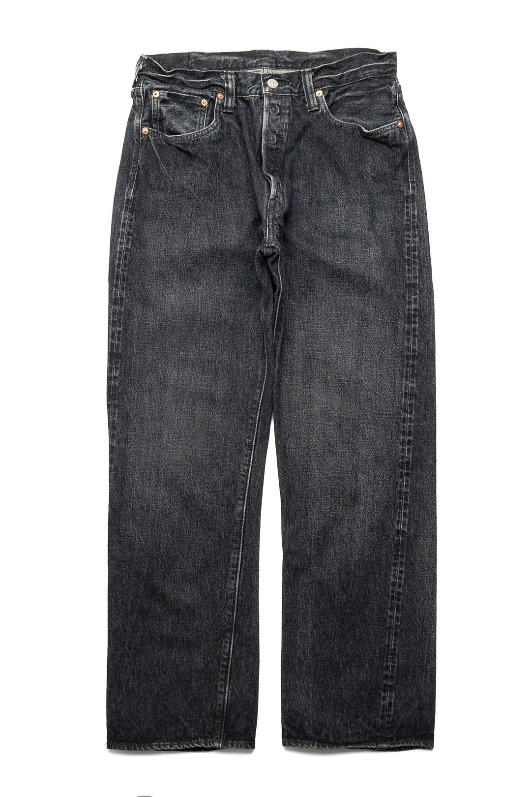 14.25oz. Black Denim 1947 Hard Wash - Straight Fit