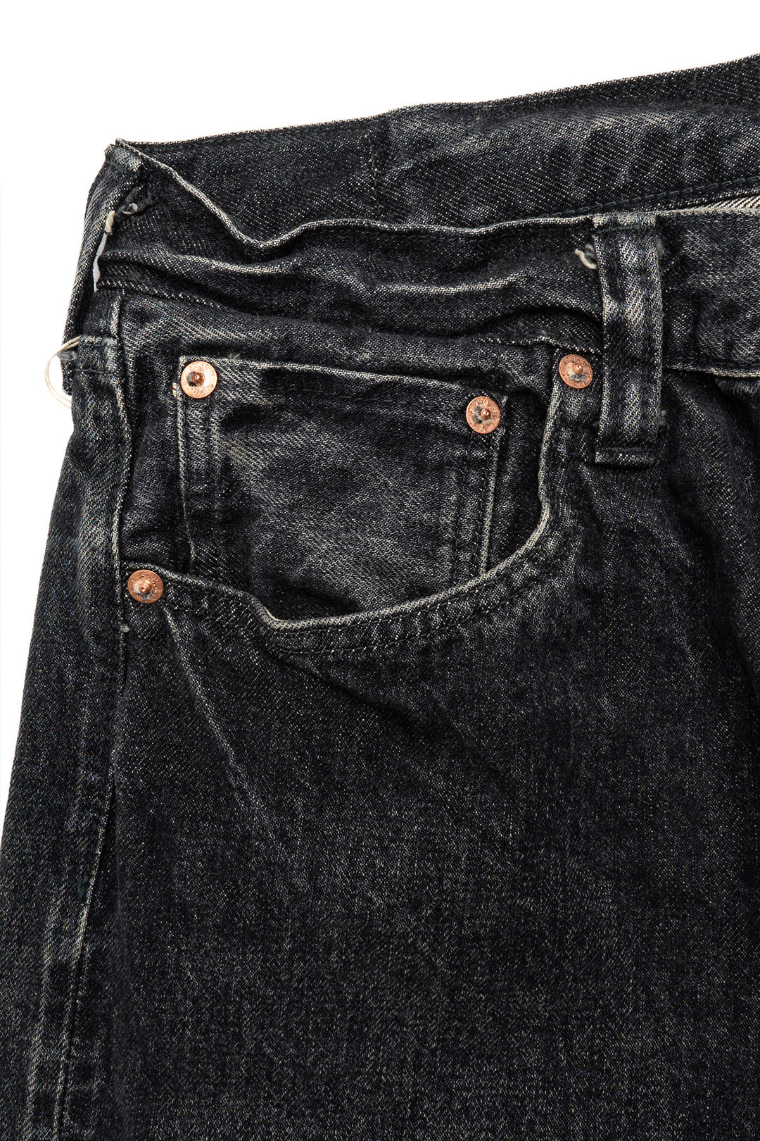 14.25oz. Black Denim 1947 Hard Wash - Straight Fit