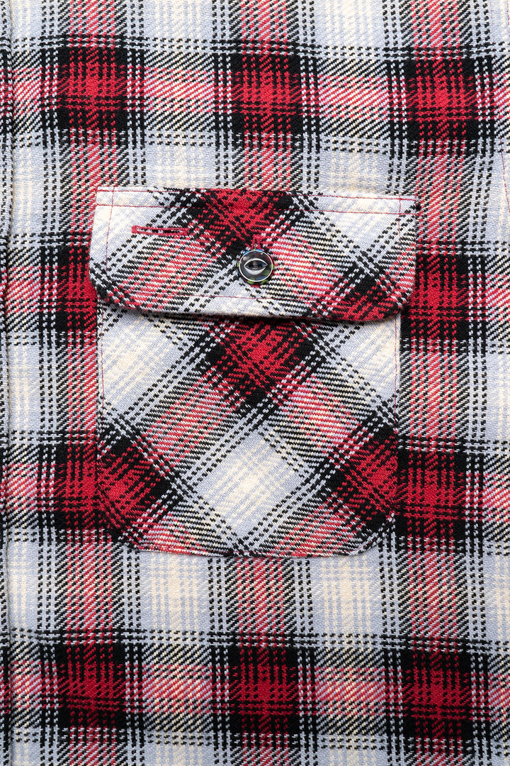 Twill Check L/S Work Shirt - Red