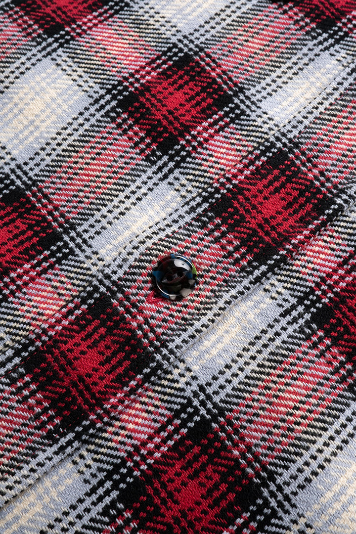 Twill Check L/S Work Shirt - Red