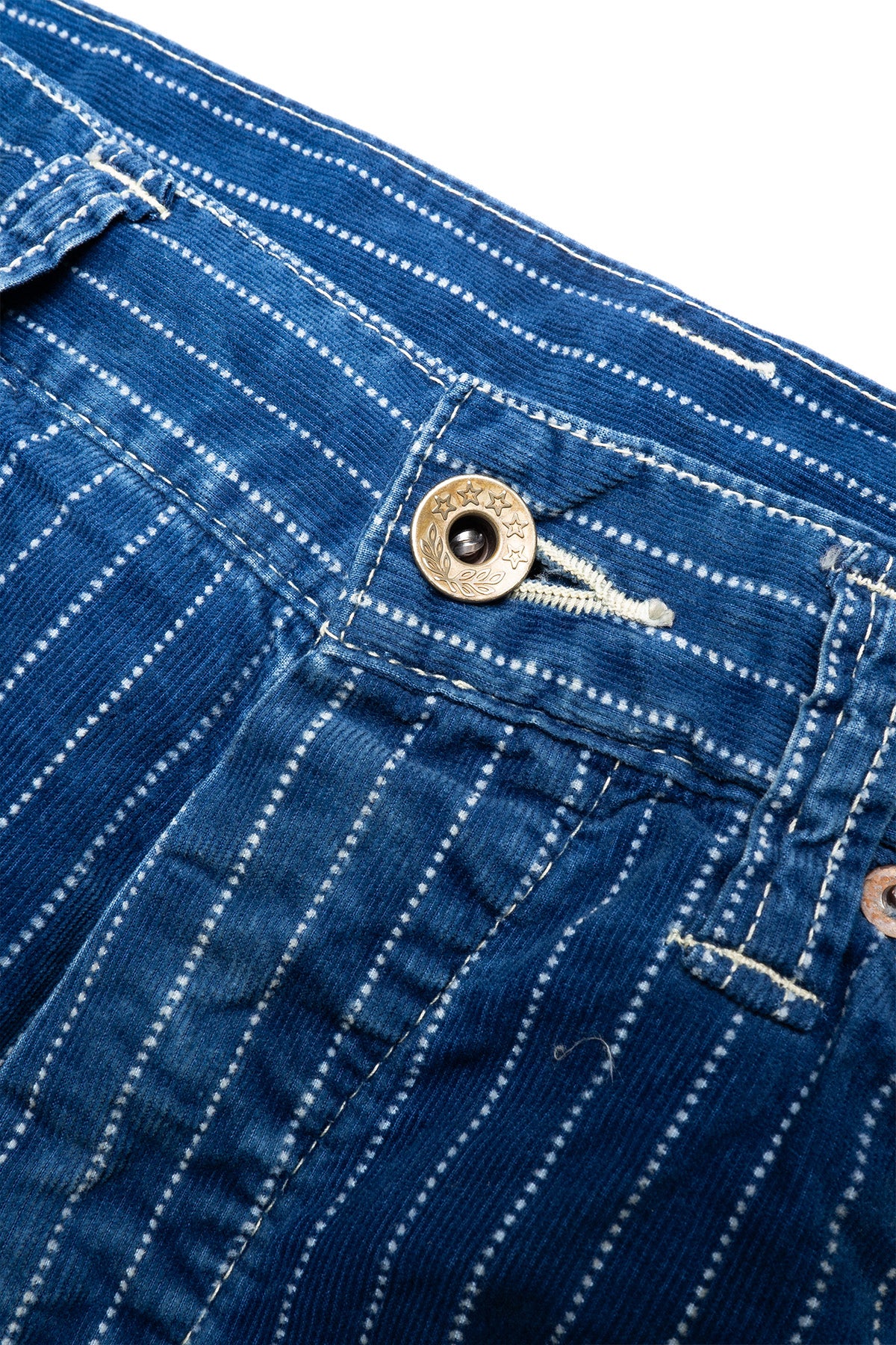 Indigo Wabash Corduroy Work Pants - One Wash – Blue in Green