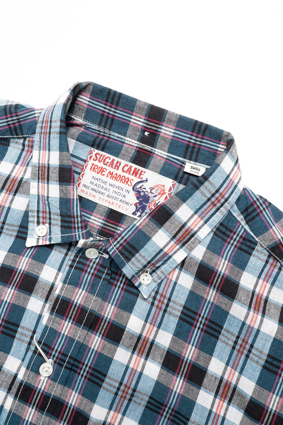 True Madras Check Button Down Shirt - Off White