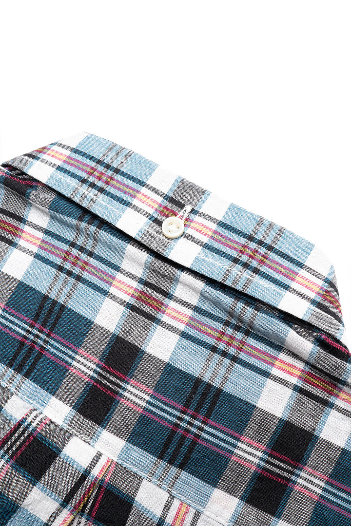 True Madras Check Button Down Shirt - Off White