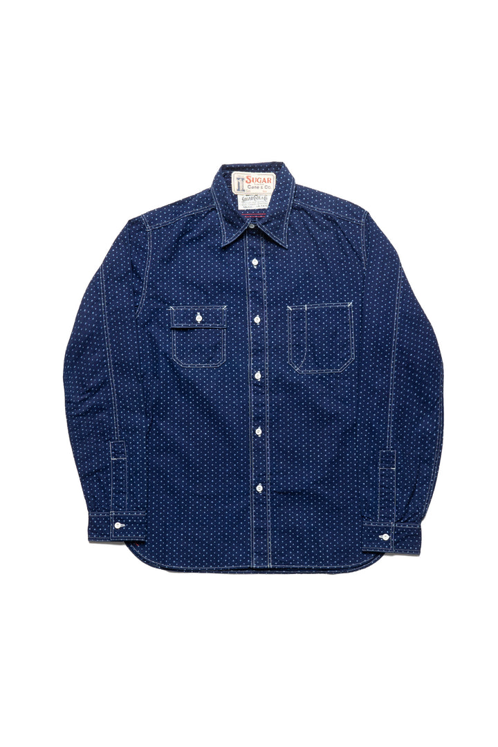 Romance 4.5oz. Indigo "CASINO STRIPE" Work Shirt