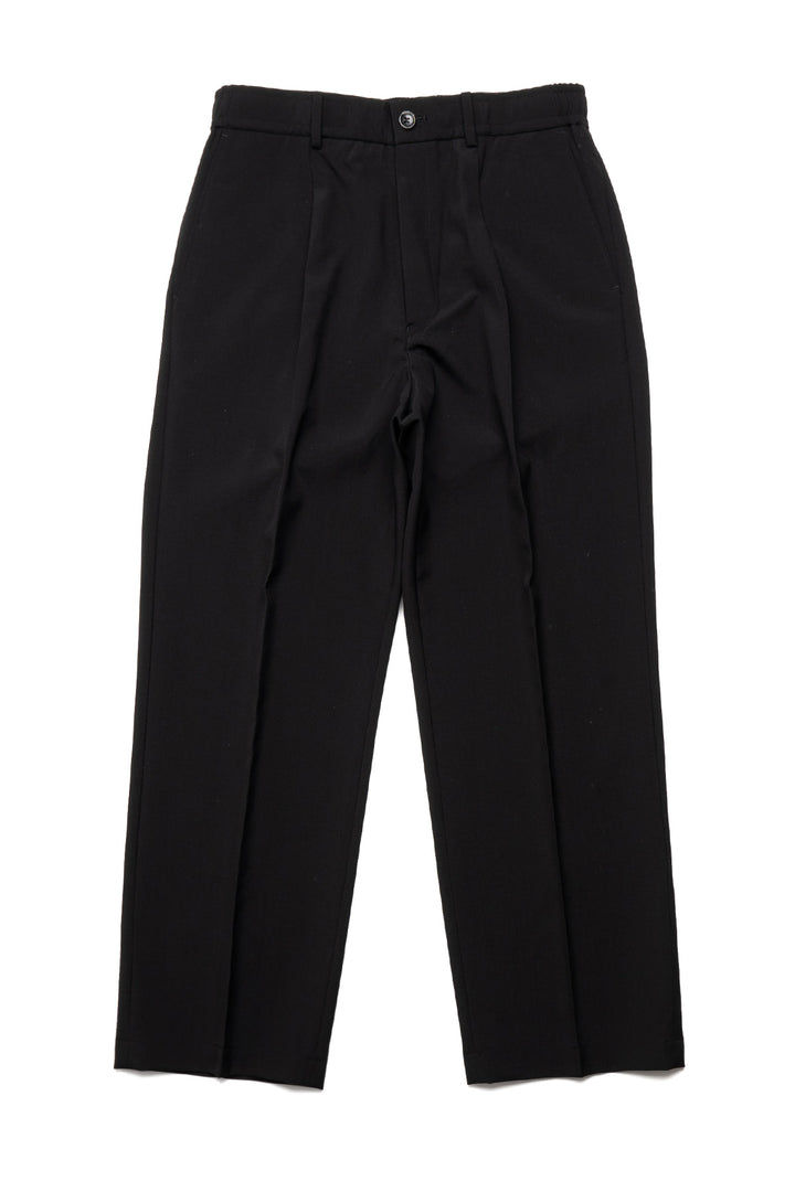 Wide Tapered Easy Slacks - Black