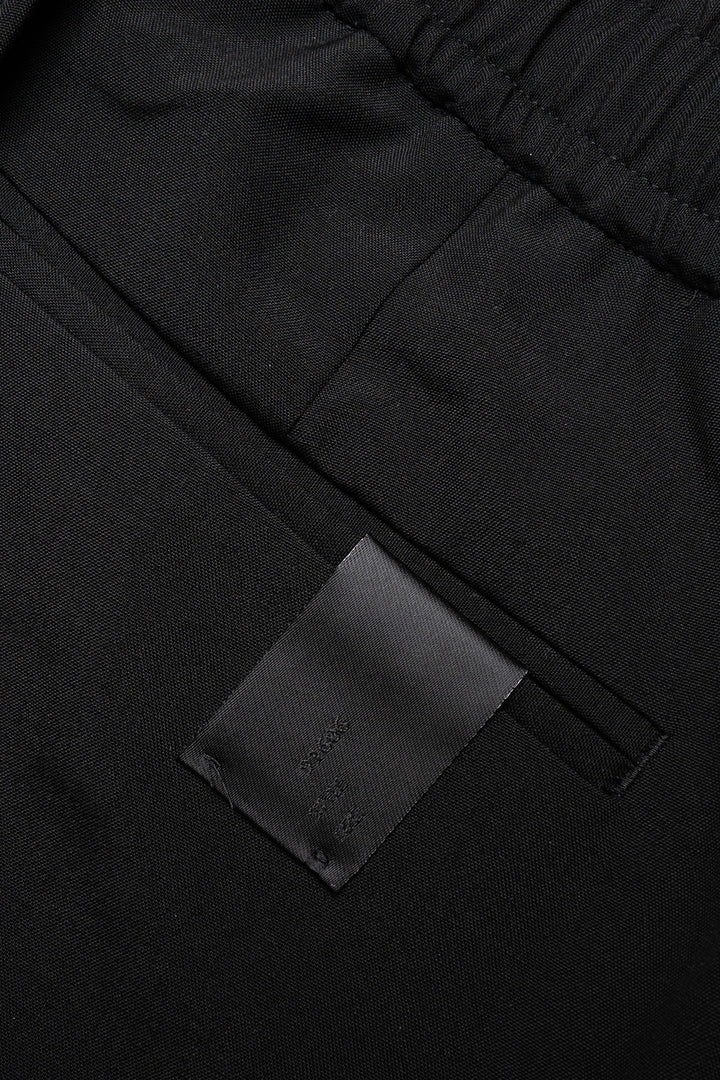 Wide Tapered Easy Slacks - Black