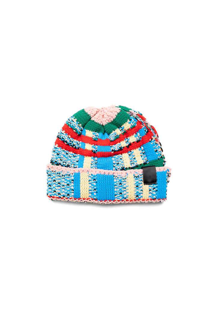 Knit Cap - Pink Check