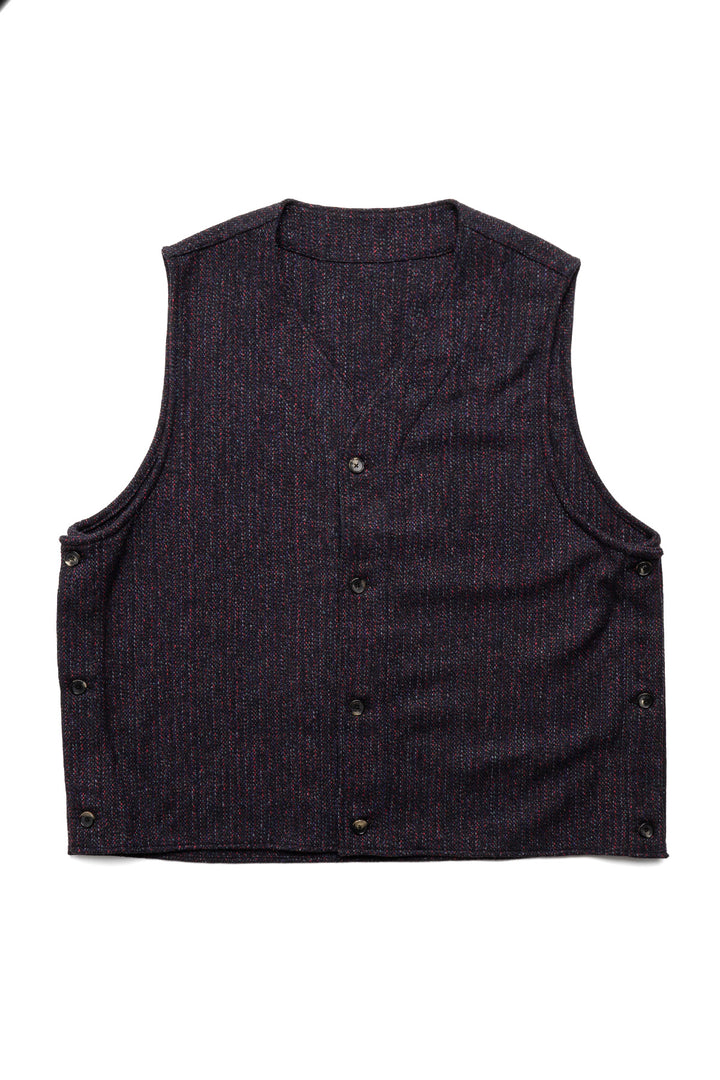 Gilet V-Neck Vest - Dead Stock Tweed Nep