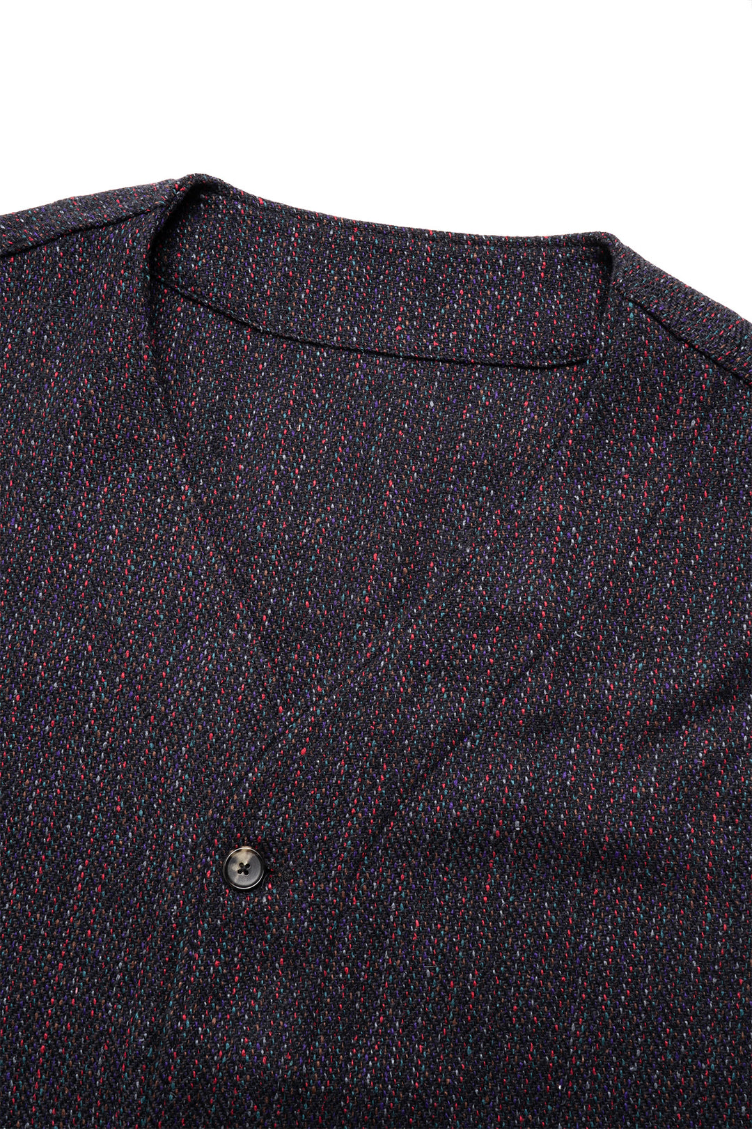 Gilet V-Neck Vest - Dead Stock Tweed Nep