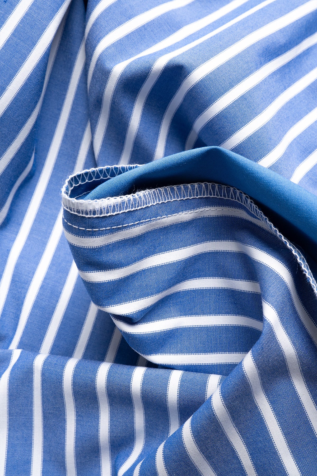 トップス lawgy stripe front shirring shirt BLUE Oversized striped shirt, Light Blue - Sisley