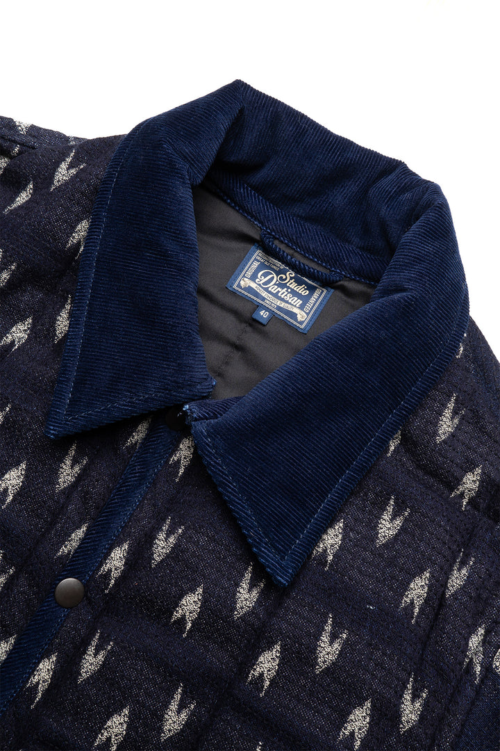 "Arrow Kasuri" Sashiko Jacket - Indigo