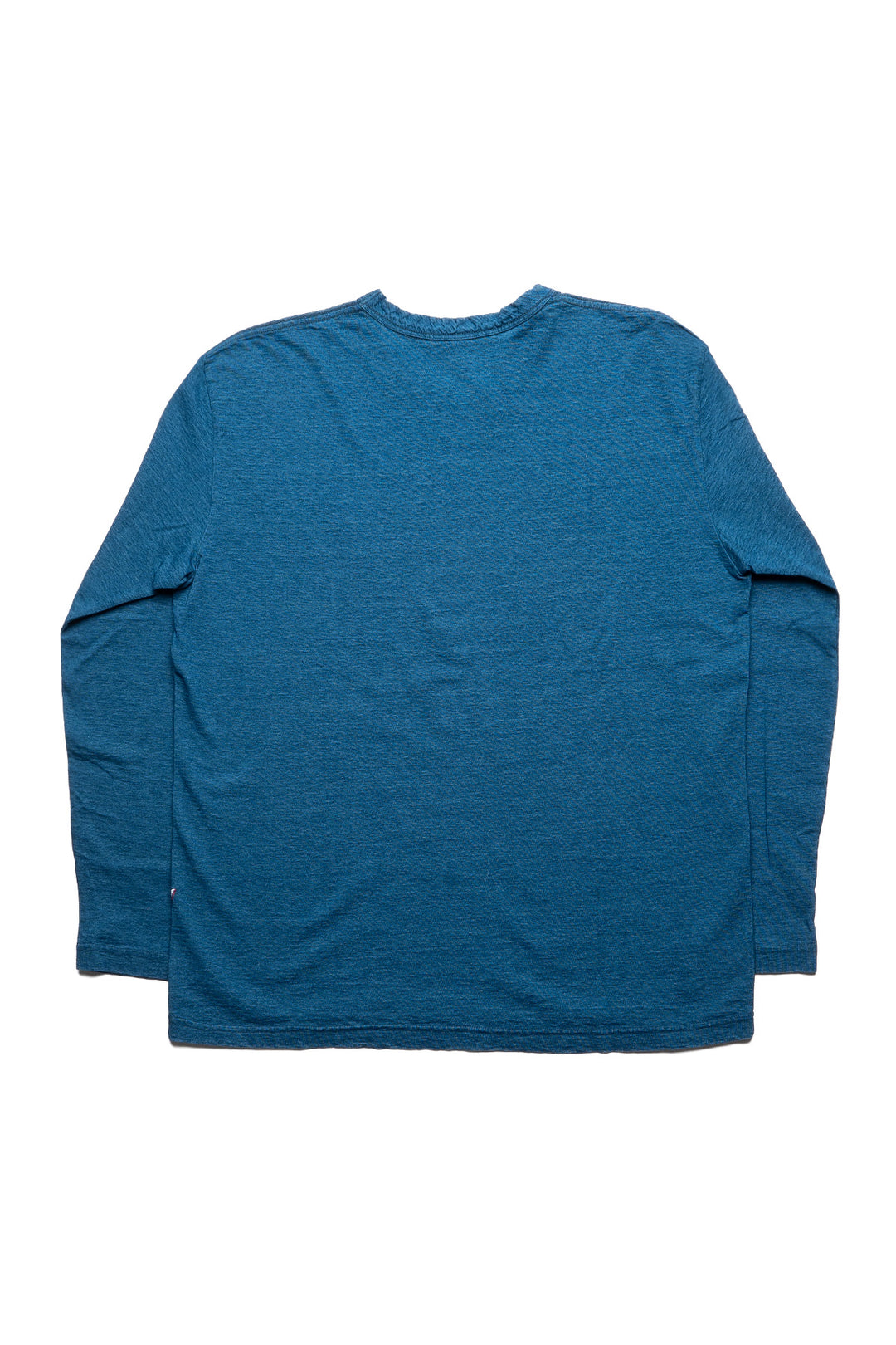 Men's Knitted Long Sleeve T-shirt - Greencast Indigo