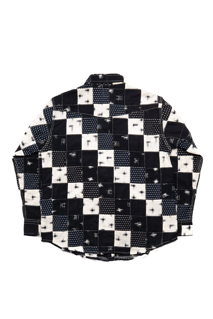 Western Shirt - Multi Dot Patchwork - Black