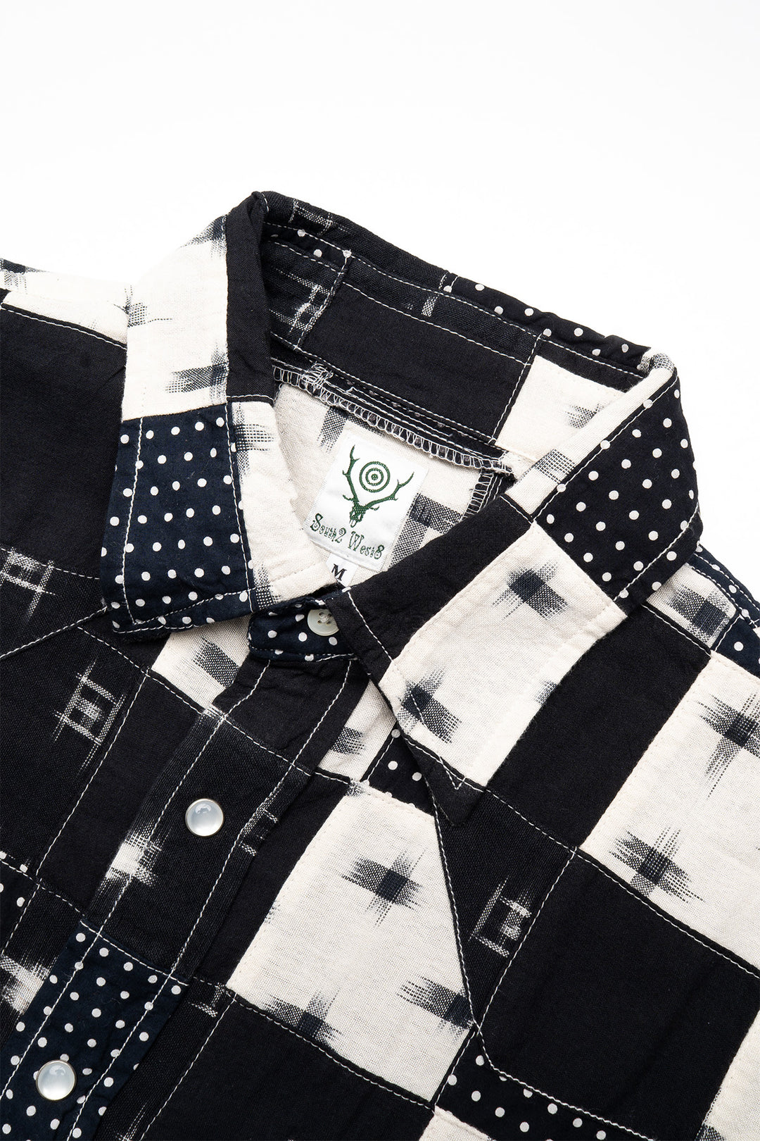 Western Shirt - Multi Dot Patchwork - Black