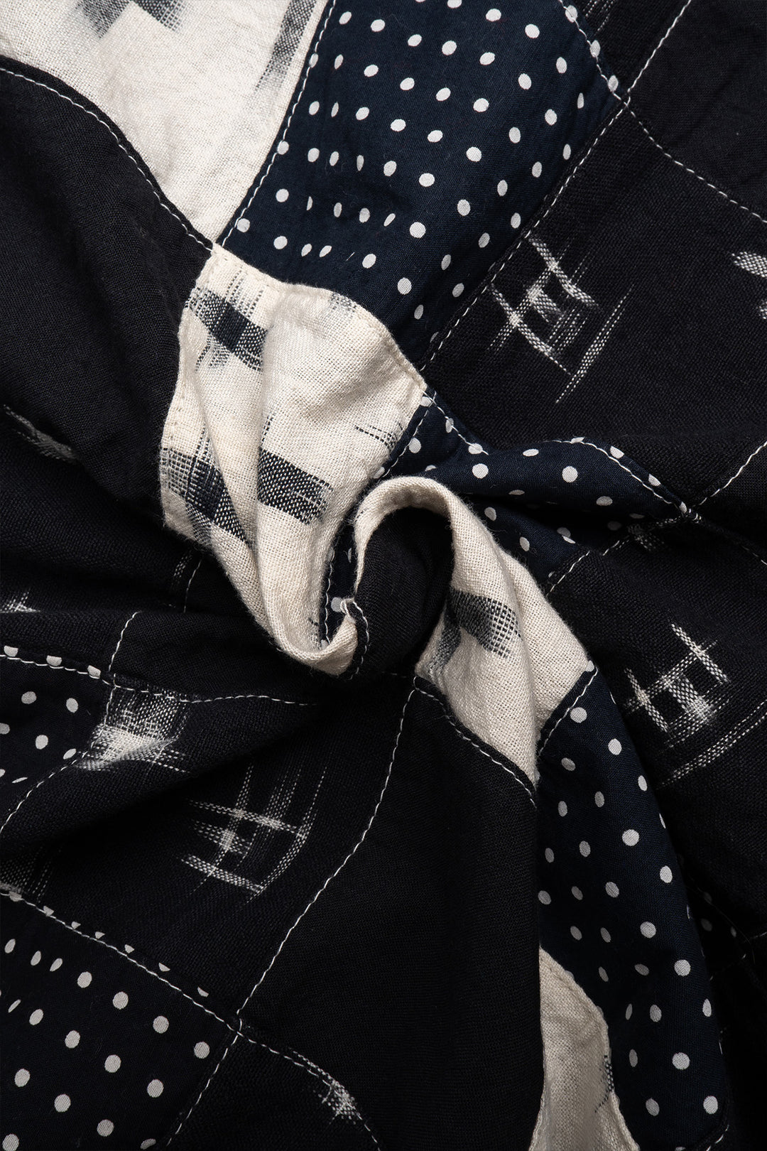 Western Shirt - Multi Dot Patchwork - Black