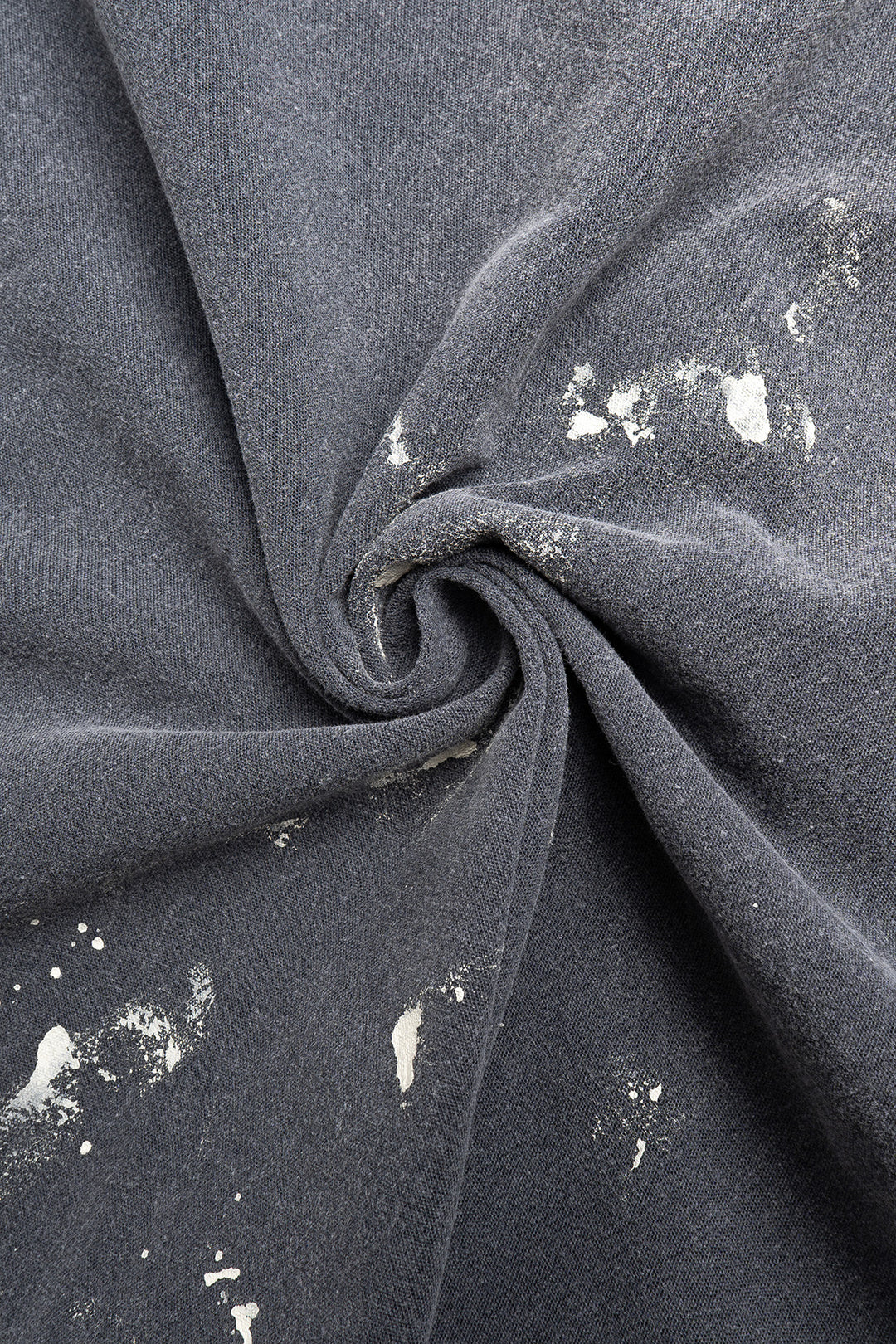 Stand Collar Chambray Shirt “Aging” - Black