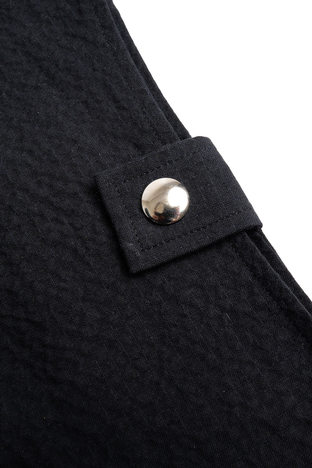 Eyelet Shoulder Bag - Black Seersucker