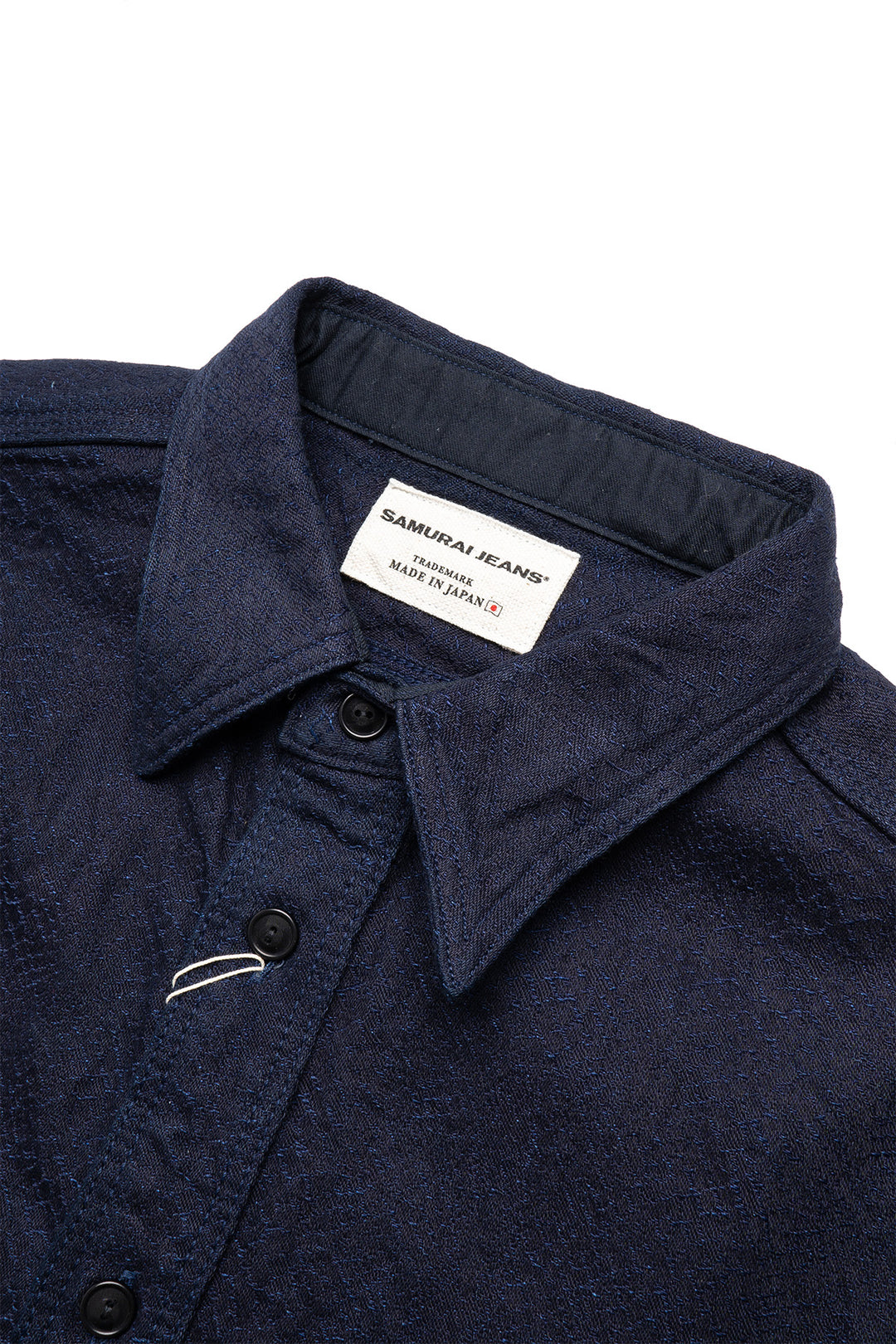 Snake Jacquard Work Shirt - Indigo