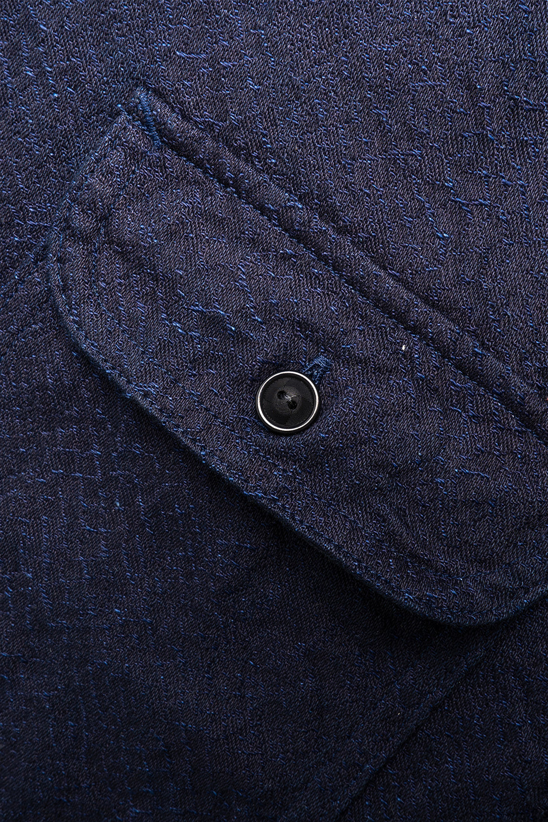 Snake Jacquard Work Shirt - Indigo