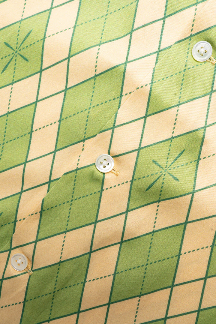 "NARAHIRA" Snake Pattern Shirt - Green