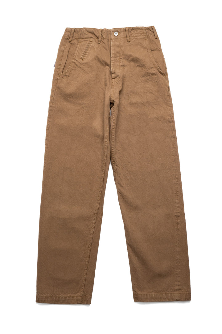 Heavy Chino Wide Trousers - Khaki