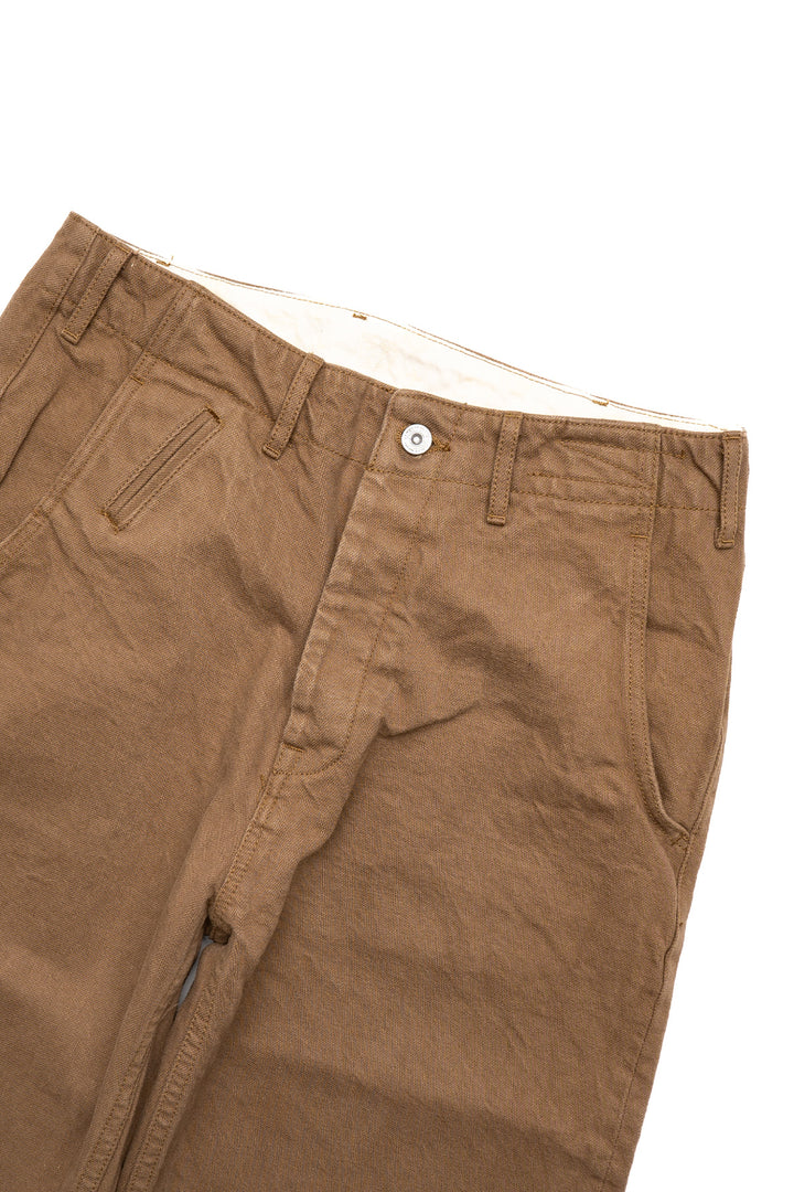 Heavy Chino Wide Trousers - Khaki