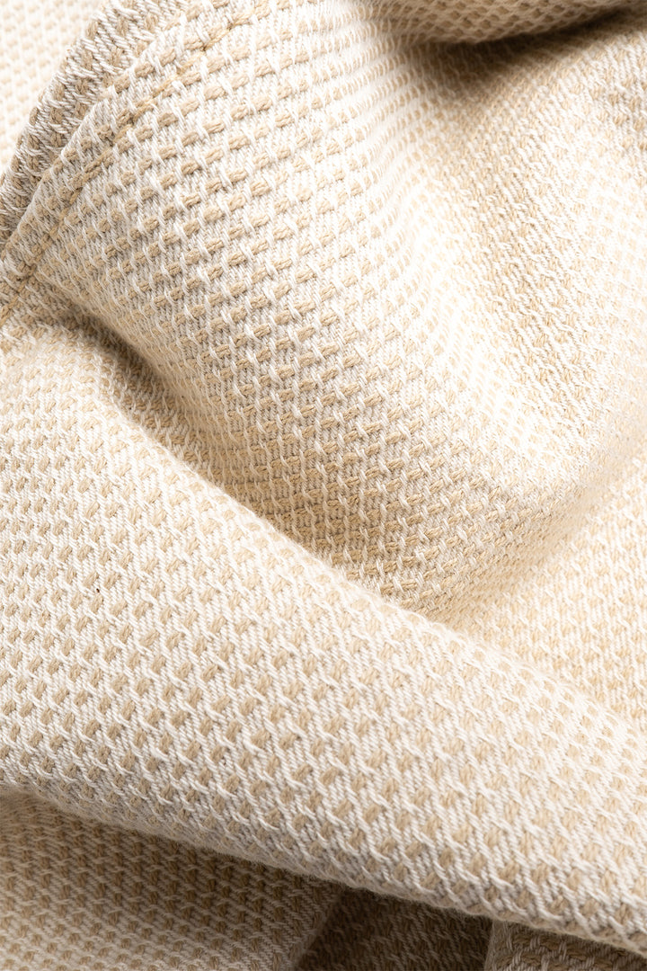 1178-IV Sashiko Pants Regular Fit Wash - Ivory x Beige Sashiko