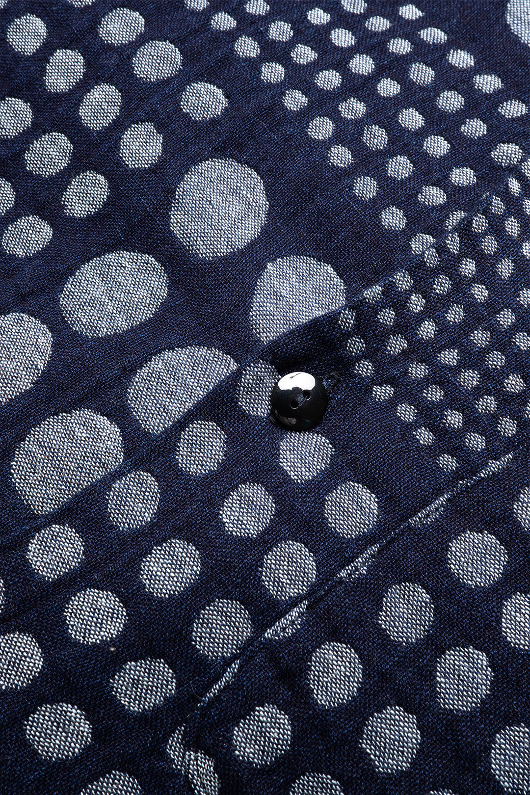 SS-2232-1 Jacquard Open Collar Short Sleeve Shirt - Random Dots