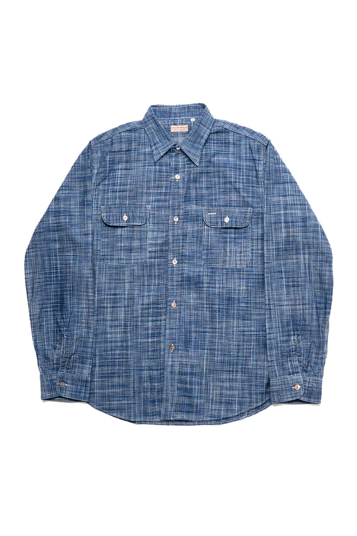 6.9oz Fiction Romance Indigo Kasuri Work Shirt