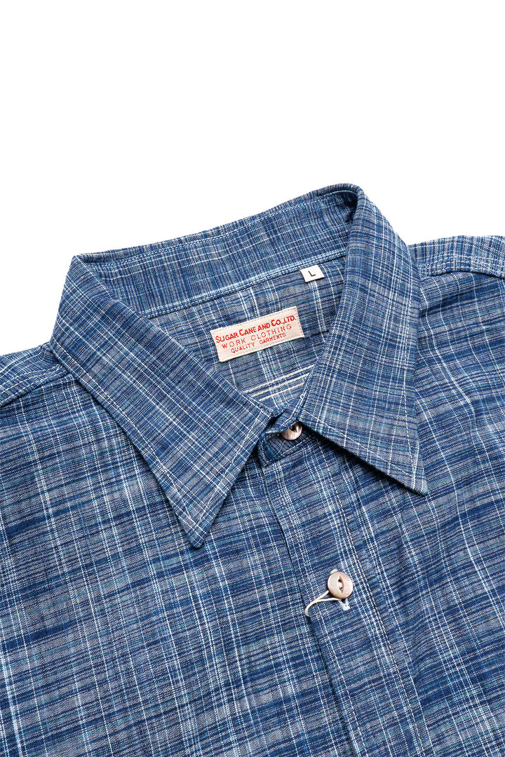 6.9oz Fiction Romance Indigo Kasuri Work Shirt