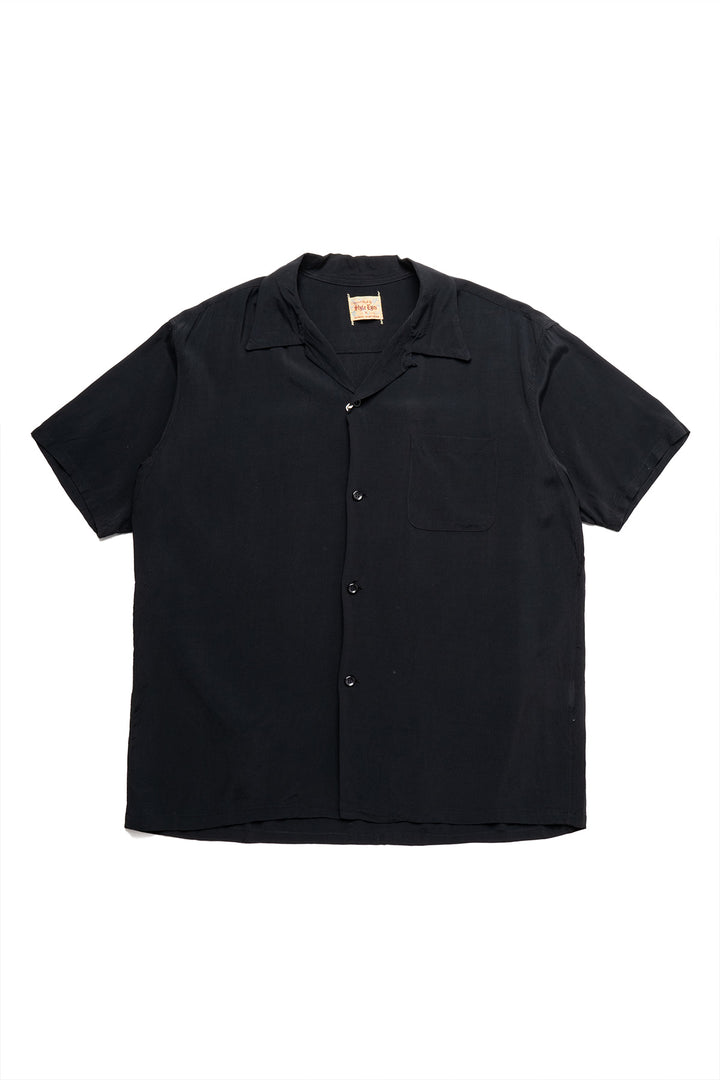 Rayon Bowling Shirt - Black