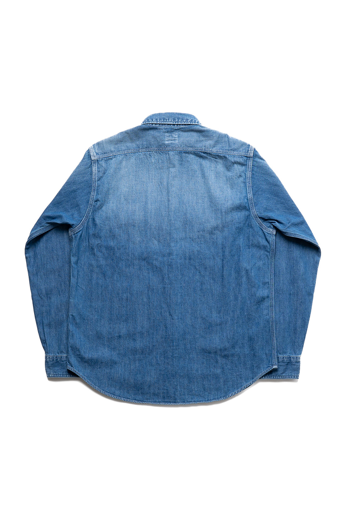 Blue Denim Work Shirt - Aged Model