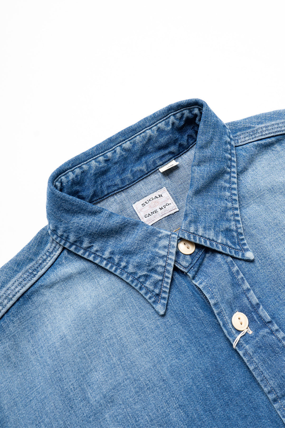 Blue Denim Work Shirt - Aged Model