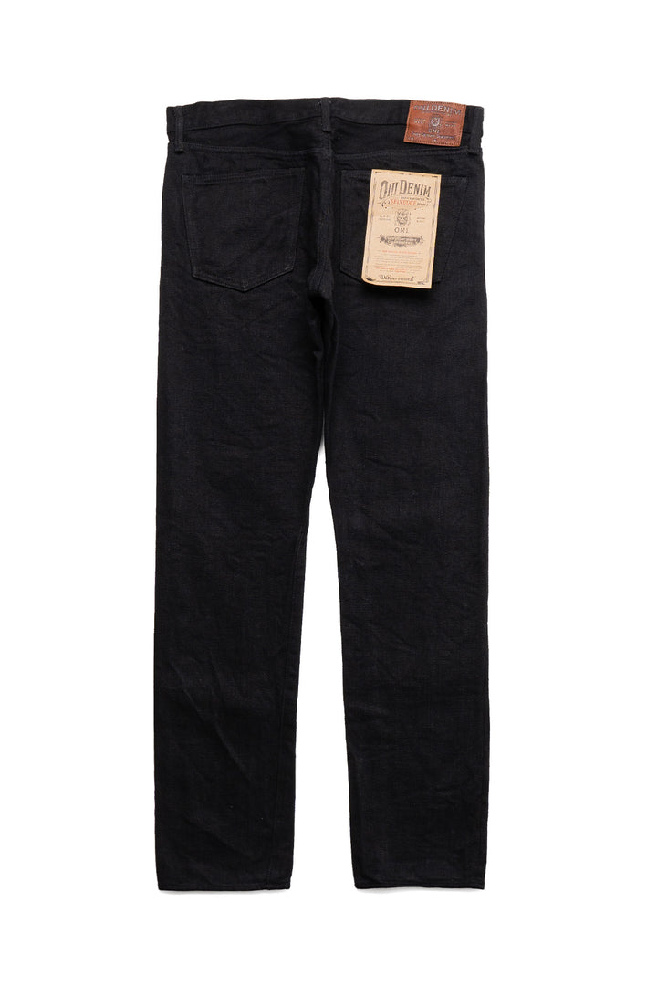 ONI-544ZR-BKBK 20oz Black x Black Stylish Tapered Secret Denim