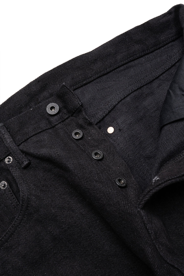 ONI-544ZR-BKBK 20oz Black x Black Stylish Tapered Secret Denim