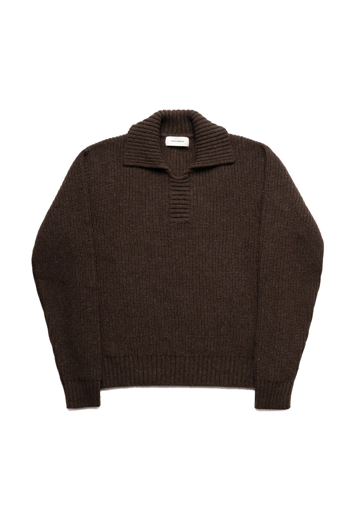 Collar Sweater - Dark Brown